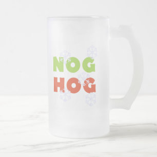 Taza De Cristal Esmerilado Nog Hog