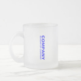 Taza De Cristal Esmerilado Nombre Corporativo Personalizado y Eslogan | Mejor