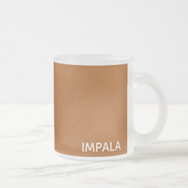 Taza De Cristal Esmerilado Nombre de color marrón de Impala