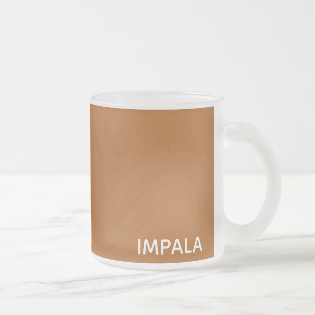 Taza De Cristal Esmerilado Nombre de color marrón de Impala (Derecha)