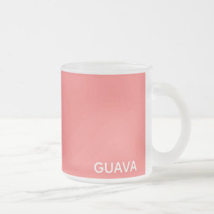 Taza De Cristal Esmerilado Nombre de color rosa guayaba