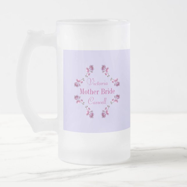 Taza De Cristal Esmerilado Nombre de la boda personalizada Regalo Mug de vidr (Izquierda)