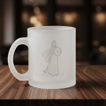 Nombre Personalizado - Arte de Línea de Mujer Guer