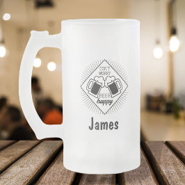 Taza De Cristal Esmerilado Nombre personalizado Divertido papá