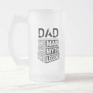 Taza De Cristal Esmerilado Nombre Personalizado El Hombre El Mito La Leyenda