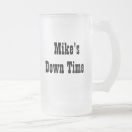 Taza De Cristal Esmerilado Nombre personalizado Personalizar el tiempo de la