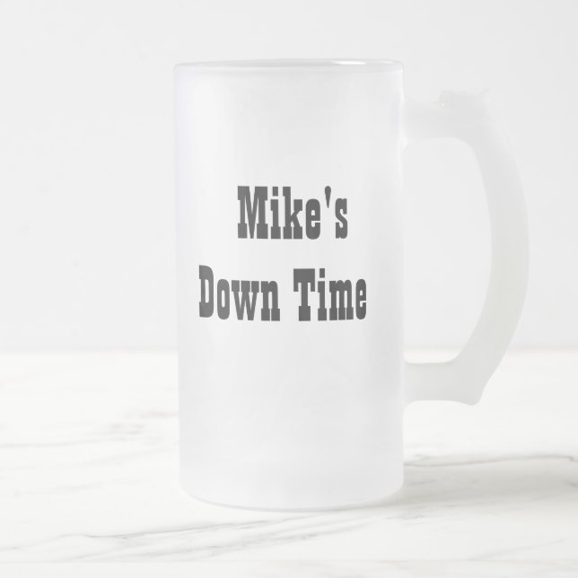 Taza De Cristal Esmerilado Nombre personalizado Personalizar el tiempo de la  (Derecha)