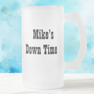 Taza De Cristal Esmerilado Nombre personalizado Personalizar el tiempo de la 