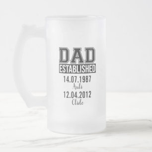 Taza De Cristal Esmerilado Nombre personalizado y regalo de cumpleaños para