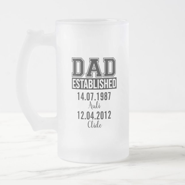 Taza De Cristal Esmerilado Nombre personalizado y regalo de cumpleaños para p (Izquierda)