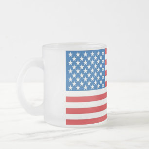 Taza De Cristal Esmerilado nosotros bandera grande
