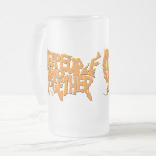 Taza De Cristal Esmerilado Nosotros, el pueblo, unidos