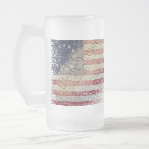 Taza De Cristal Esmerilado NOSOTROS EL PUEBLO Vintage Betsy Ross Bandera Amer
