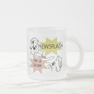 Taza De Cristal Esmerilado Noticia de última hora soy camisetas y regalos de