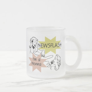 Taza De Cristal Esmerilado Noticia de última hora soy camisetas y regalos de