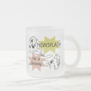 Taza De Cristal Esmerilado Noticia de última hora soy camisetas y regalos de