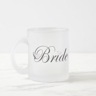 Taza De Cristal Esmerilado Novia