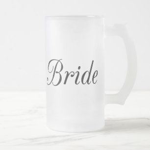 Taza De Cristal Esmerilado Novia