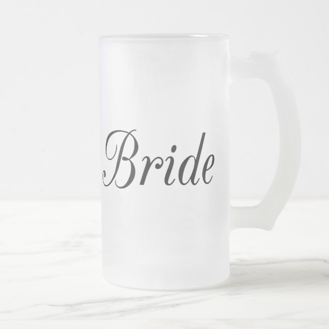 Taza De Cristal Esmerilado Novia (Derecha)