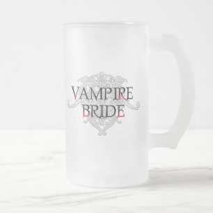 Taza De Cristal Esmerilado Novia de vampiro