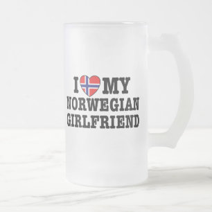 Taza De Cristal Esmerilado Novia noruega