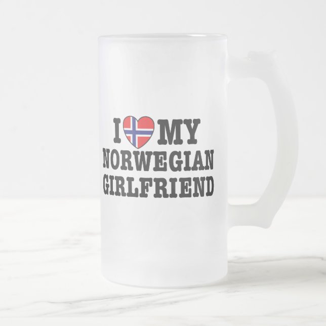 Taza De Cristal Esmerilado Novia noruega (Derecha)