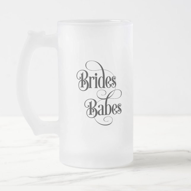 Taza De Cristal Esmerilado Novias Chicas (Izquierda)