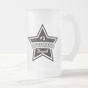 Taza De Cristal Esmerilado Novio #1