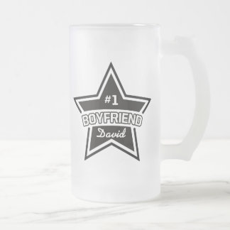 Taza De Cristal Esmerilado Novio #1