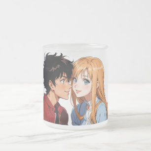 Taza De Cristal Esmerilado novios