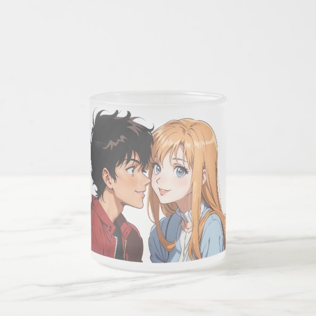 Taza De Cristal Esmerilado novios (Centro)