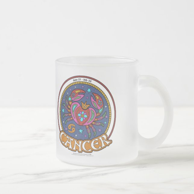 Taza De Cristal Esmerilado NP Cancer 10oz Frosted Glass Mug (Derecha)