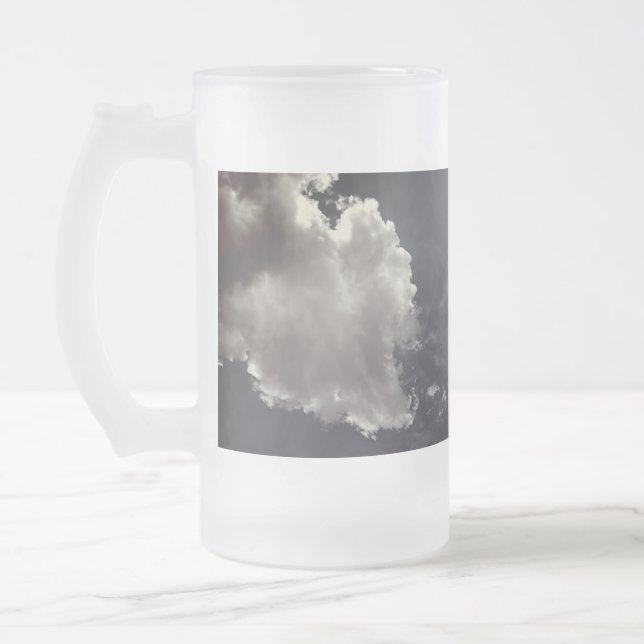 Taza De Cristal Esmerilado Nubes metalizado (Izquierda)