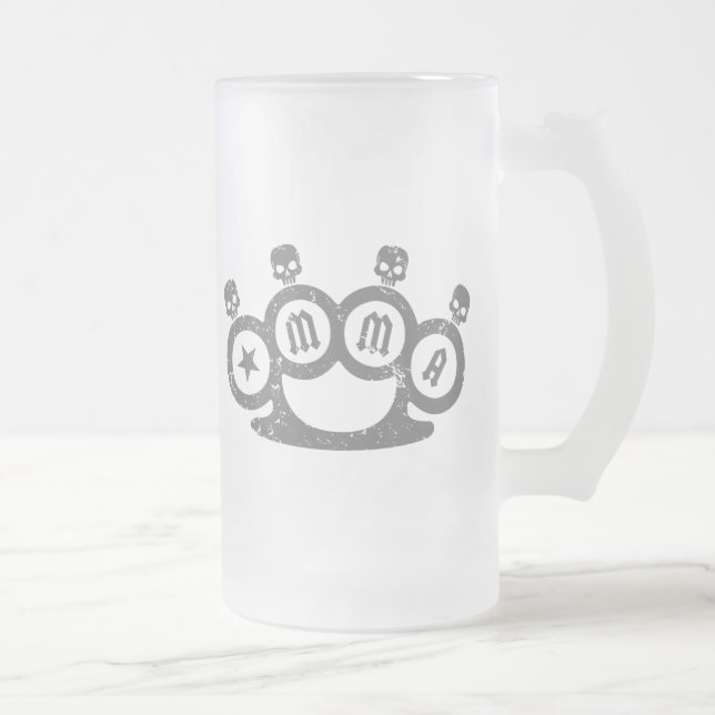 Taza De Cristal Esmerilado Nudillos del cráneo (Derecha)