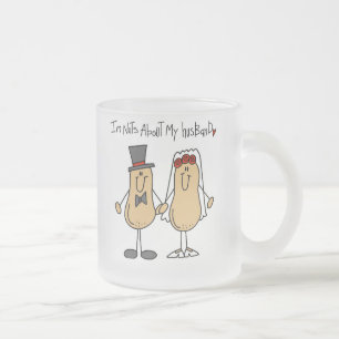 Taza De Cristal Esmerilado Nueces sobre mis camisetas y regalos del marido