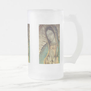TAZA DE CRISTAL ESMERILADO NUESTRA SEÑORA DE GUADALUPE