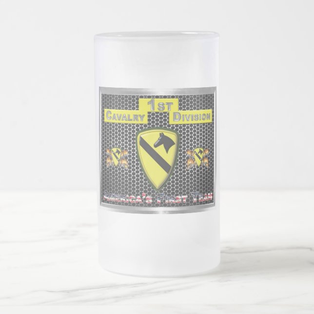 Taza De Cristal Esmerilado Nueva División de Caballería de 1ª Rediseñada por  (Centro)