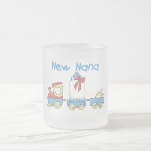Taza De Cristal Esmerilado Nueva Nana - Trompeolas de tren y regalo