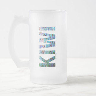 TAZA DE CRISTAL ESMERILADO NUEVA ZEALAND KIWI PAUA