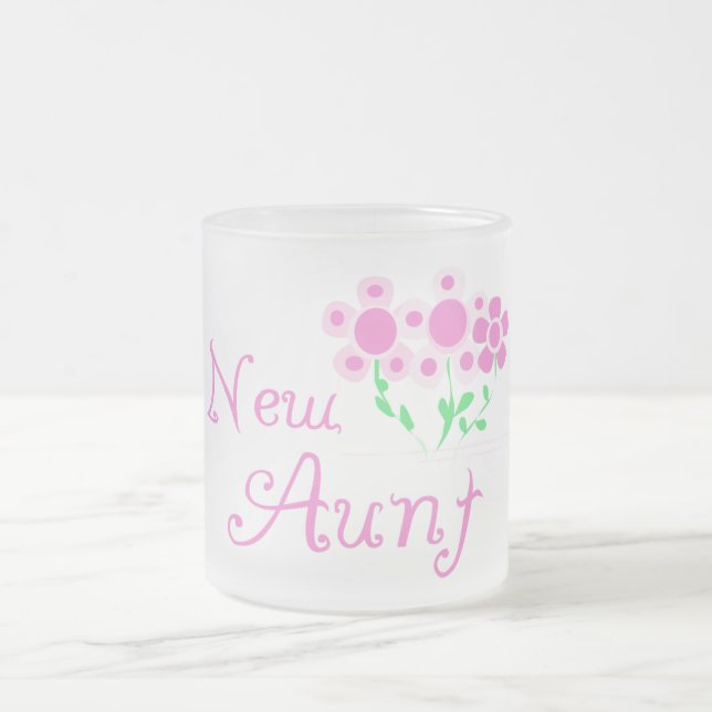 Taza De Cristal Esmerilado Nuevas camisetas y regalos de la tía Rosa (Centro)