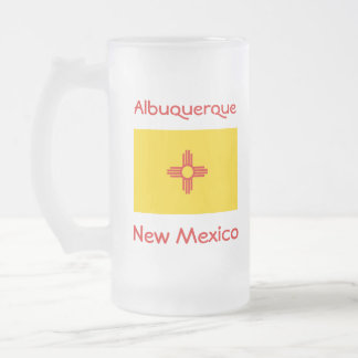 Taza De Cristal Esmerilado Nuevo mapa de la ciudad con bandera de México