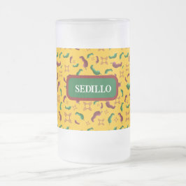 Taza De Cristal Esmerilado Nuevo México Chile rojo y verde Tamales Zia Nopale