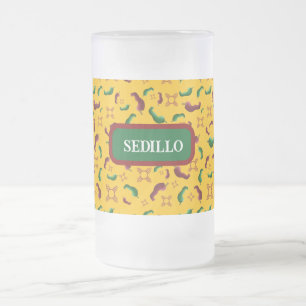 Taza De Cristal Esmerilado Nuevo México Chile rojo y verde Tamales Zia Nopale