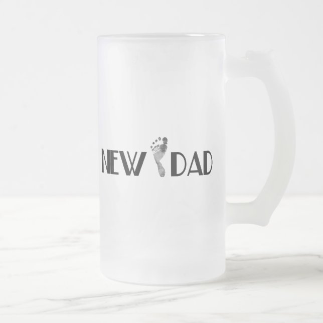 Taza De Cristal Esmerilado Nuevo papá (Derecha)