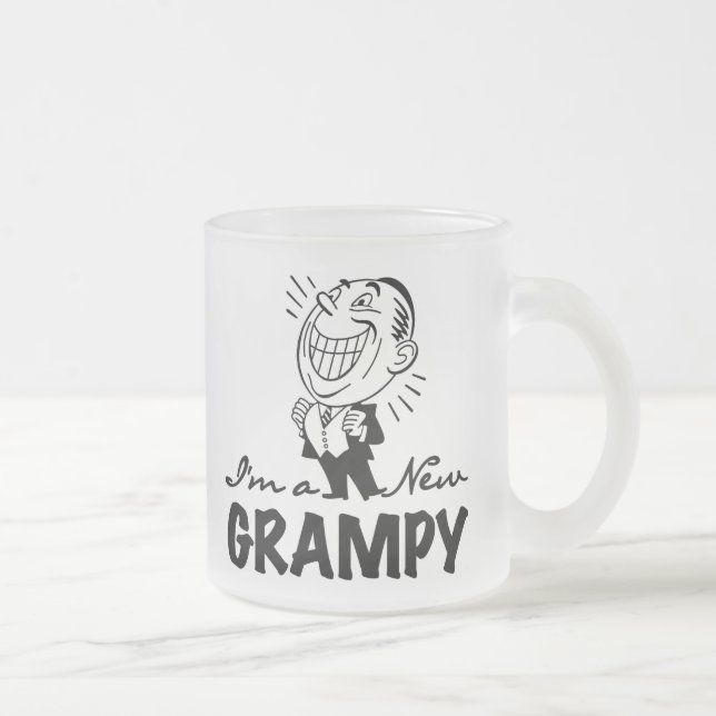 Taza De Cristal Esmerilado Nuevos camisetas y regalos sonrientes de Grampy (Derecha)
