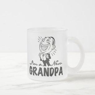 Taza De Cristal Esmerilado Nuevos camisetas y regalos sonrientes del abuelo