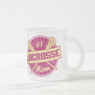 Taza De Cristal Esmerilado Número 1 Lacrosse Mom, LAX