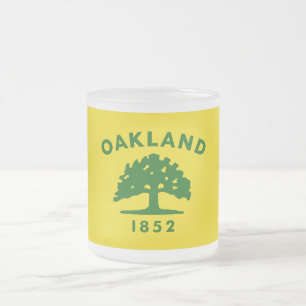 Taza De Cristal Esmerilado Oakland, Bandera de California