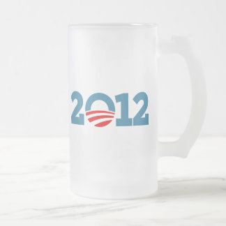 Taza De Cristal Esmerilado Obama 2012