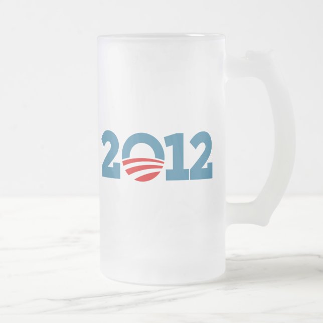 Taza De Cristal Esmerilado Obama 2012 (Derecha)